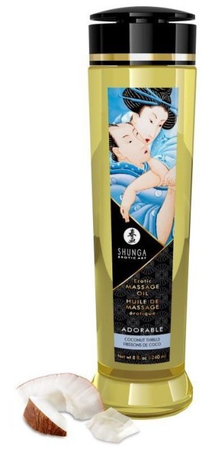 Возбуждающее масло для массажа с ароматом кокоса от «SHUNGA» (240 ML)