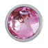 Металлическая анальная пробка с розовым кристаллом «Anal Pleasure» от «Alive» (L: 9*4,1 см)