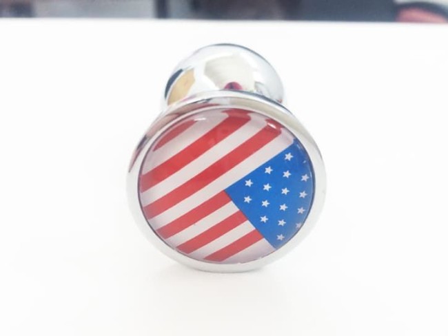 Маленькая анальная пробка с флагом США Маленькая анальная пробка с флагом США