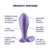 Анальная втулка с вибрацией «Intensity Plug» от «Satisfyer» (фиолетовый) (Connect App) Анальная втулка с вибрацией «Intensity Plug» от «Satisfyer» (фиолетовый) (Connect App)