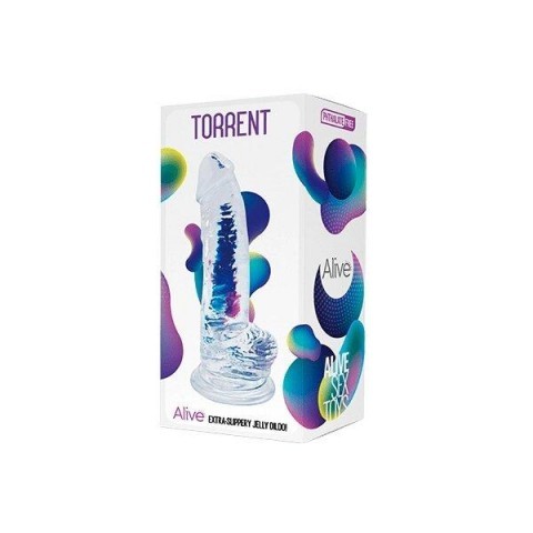 Прозрачный фаллоимитатор Alive Jelly Dildo Torrent (15,5 см) 