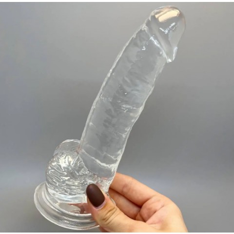Прозрачный фаллоимитатор Alive Jelly Dildo Torrent (15,5 см) 