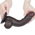 Реалистичный чёрный фаллоимитатор Sliding-Skin black (13,2 см) 