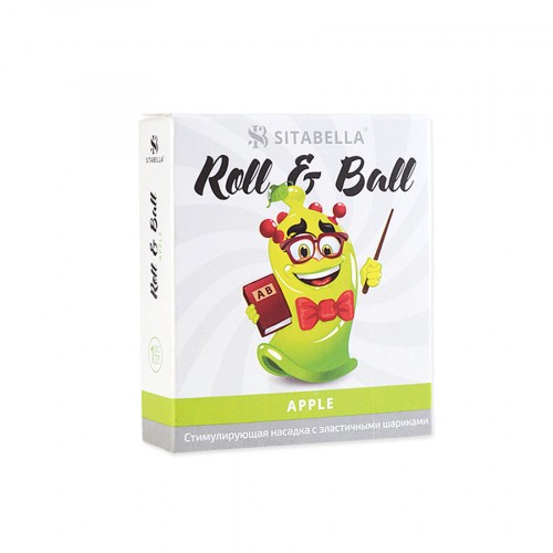 Стимулирующий презерватив-насадка Roll & Ball Apple  