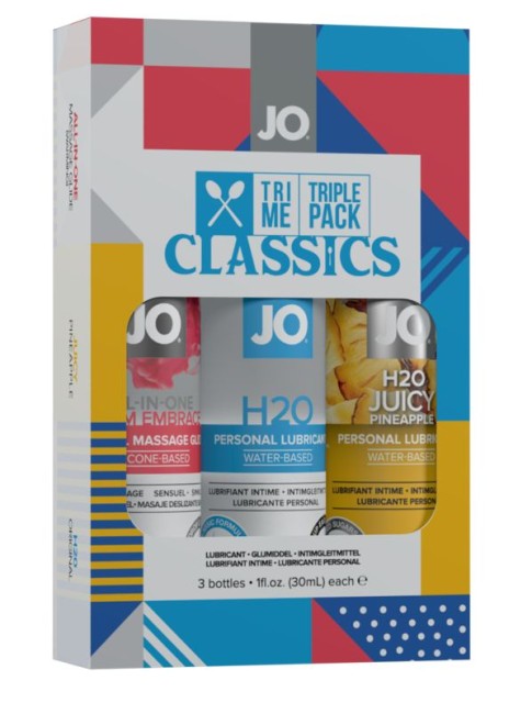 Набор лубрикантов «Tri Me Triple Pack Classic» - 3 x 30 ML от «JO»  Набор лубрикантов «Tri Me Triple Pack Classic» - 3 x 30 ML от «JO»