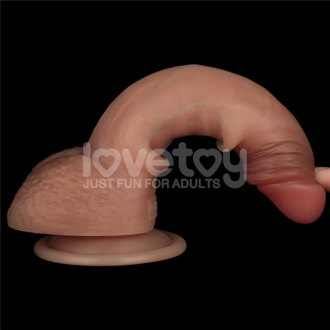 Реалистичный фаллоимитатор с присоской «7.5'' Sliding Skin Pro Dual Layer Silicone Dong» от «Lovetoy» (14,3 см)