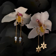Подвески-клипсы «Non-pierced clitoral jewelry dangle with snowflake» от «UPKO» для половых губ и клитора