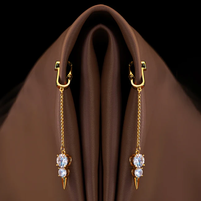 Подвески-клипсы «Non-pierced clitoral jewelry dangle with snowflake» от «UPKO» для половых губ и клитора