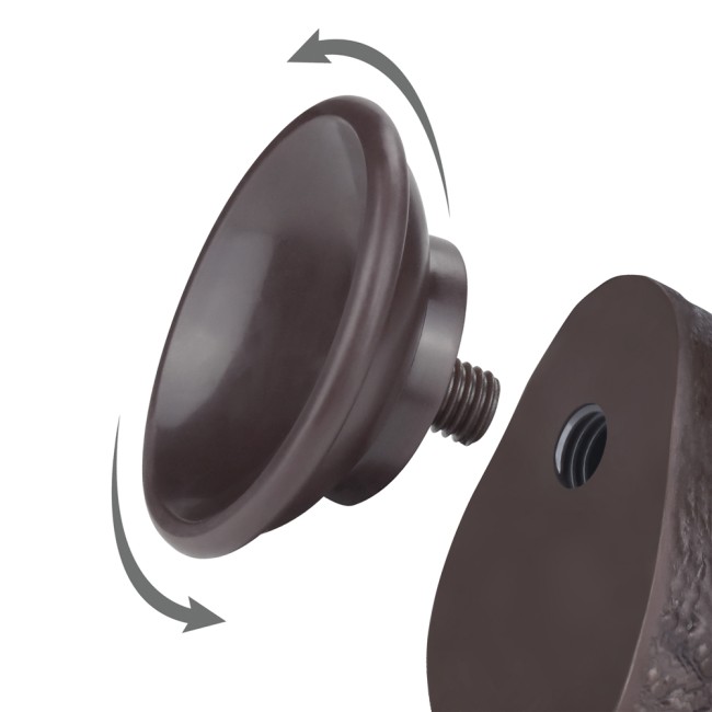 Чёрный реалистичный фаллоимитатор двухслойный со скользящей кожей (14 см)