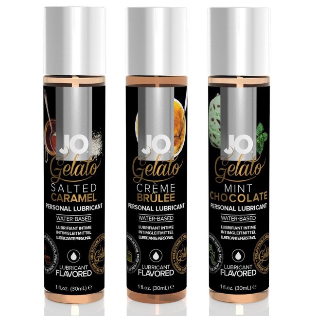 Набор съедобных лубрикантов «Tri Me Triple Pack Gelato» от «JO»  Набор съедобных лубрикантов «Tri Me Triple Pack Gelato» от «JO»