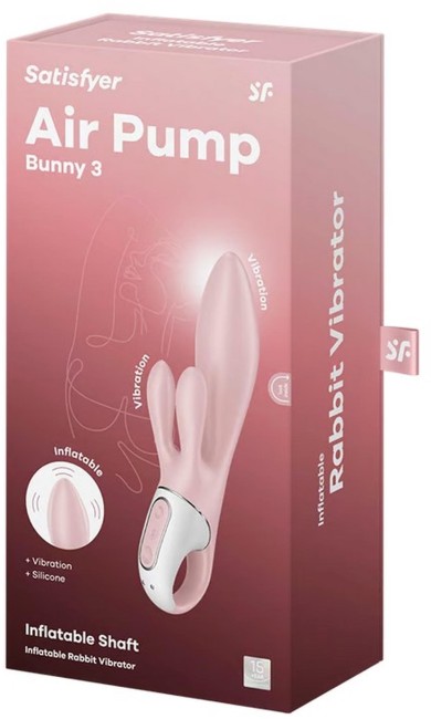 Вибратор-кролик с функцией расширения «Air Pump Bunny 3» от «Satisfyer» (розовый) Вибратор-кролик с функцией расширения «Air Pump Bunny 3» от «Satisfyer» (розовый)