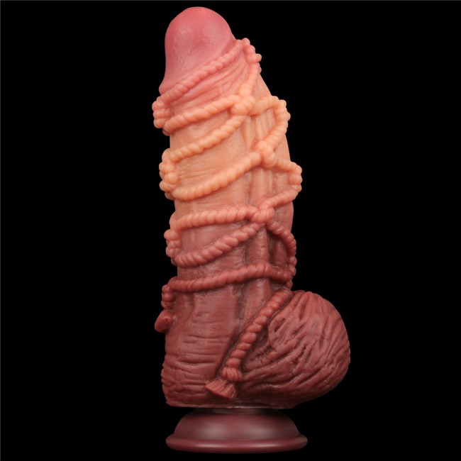 Реалистичный фаллоимитатор с мошонкой и рельефом из веревок Lovetoy Silicone Cock with Rope (16,5 см) Реалистичный фаллоимитатор с мошонкой и рельефом из веревок Lovetoy Silicone Cock with Rope (16,5 см)