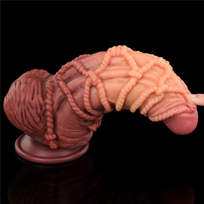 Реалистичный фаллоимитатор с мошонкой и рельефом из веревок Lovetoy Silicone Cock with Rope (16,5 см) Реалистичный фаллоимитатор с мошонкой и рельефом из веревок Lovetoy Silicone Cock with Rope (16,5 см)