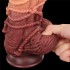 Реалистичный фаллоимитатор с мошонкой и рельефом из веревок Lovetoy Silicone Cock with Rope (16,5 см) 