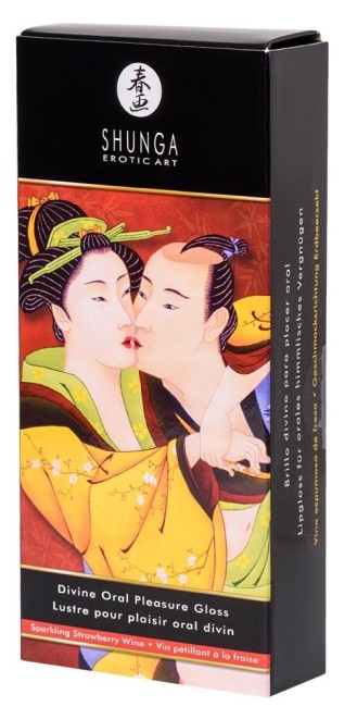 Возбуждающий блеск для губ со вкусом клубники и шампанского «Божественное удовольствие» (Shunga) 