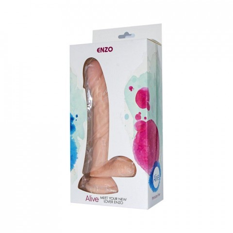 Фаллоимитатор с мошонкой Alive Enzo (15,5 см) Фаллоимитатор с мошонкой Alive Enzo (15,5 см)