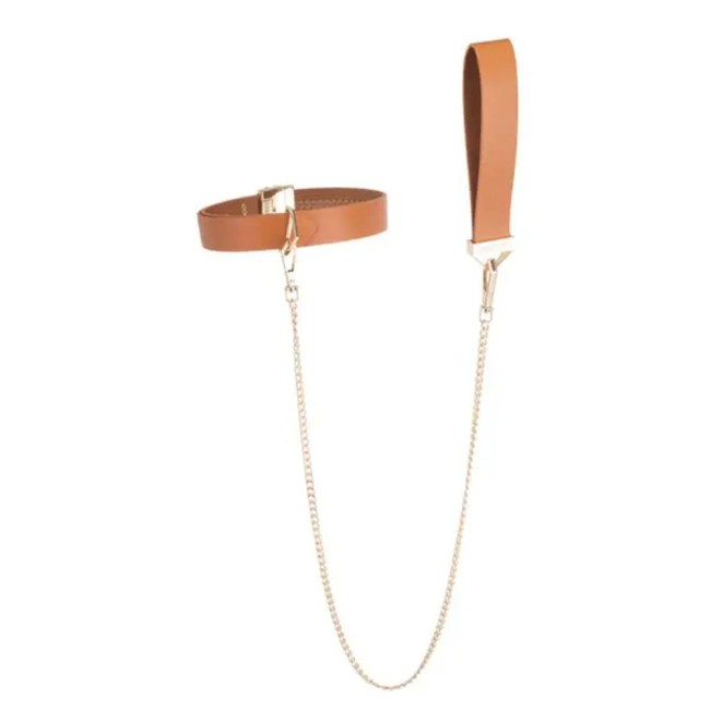 Коричневый набор БДСМ «Tied Collar with Leash Set» от «LOCKINK» Коричневый набор БДСМ «Tied Collar with Leash Set» от «LOCKINK»