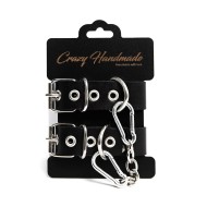 Чёрные оковы однослойные, прямоугольной формы от «Crazy Handmade» 