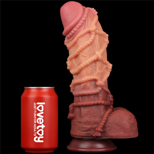 Реалистичный фаллоимитатор с мошонкой и рельефом из веревок Lovetoy Silicone Cock with Rope (21 см) Реалистичный фаллоимитатор с мошонкой и рельефом из веревок Lovetoy Silicone Cock with Rope (21 см)