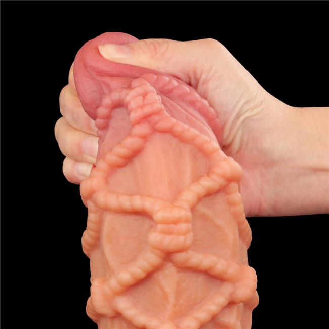 Реалистичный фаллоимитатор с мошонкой и рельефом из веревок Lovetoy Silicone Cock with Rope (21 см) Реалистичный фаллоимитатор с мошонкой и рельефом из веревок Lovetoy Silicone Cock with Rope (21 см)