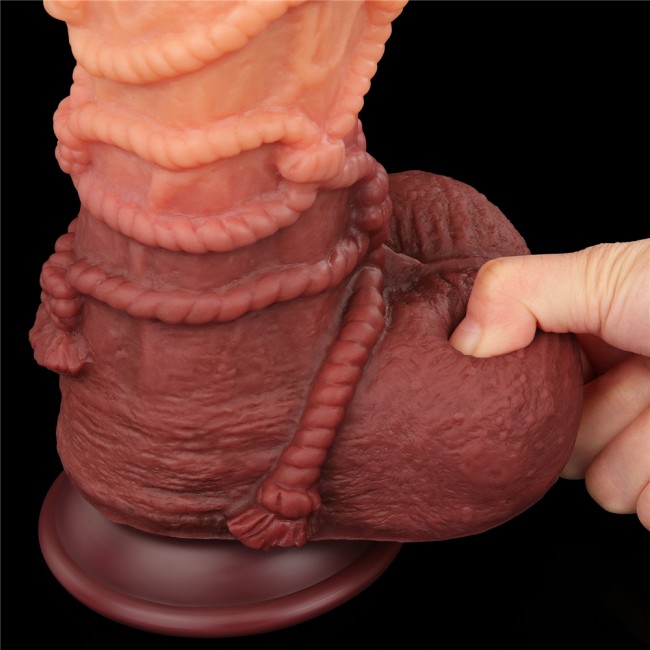 Реалистичный фаллоимитатор с мошонкой и рельефом из веревок Lovetoy Silicone Cock with Rope (21 см) Реалистичный фаллоимитатор с мошонкой и рельефом из веревок Lovetoy Silicone Cock with Rope (21 см)