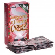 Презервативы Sagami Xtreme Strawberry c ароматом клубники (10 шт.)