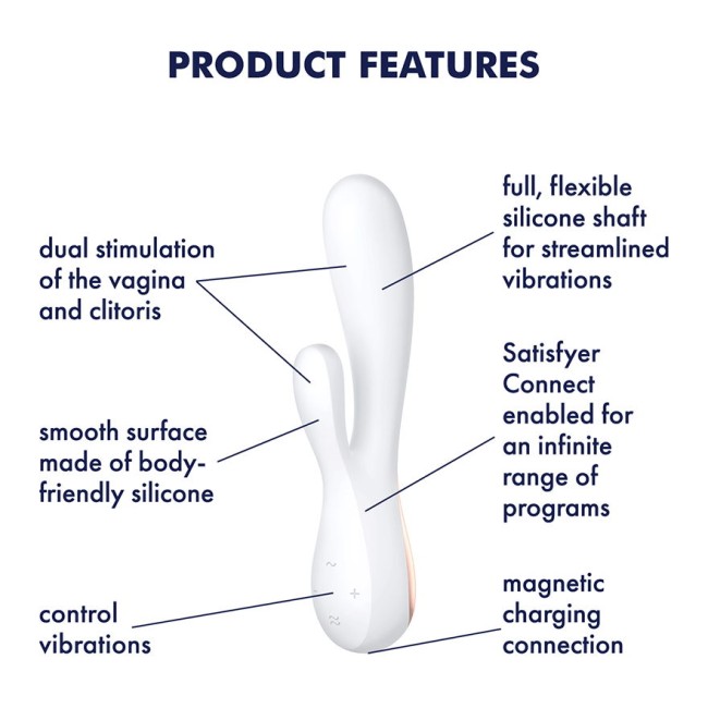 Вибростимулятор вагинально-клиторальный «Mono Flex» от «Satisfyer»  Вибростимулятор вагинально-клиторальный «Mono Flex» от «Satisfyer»