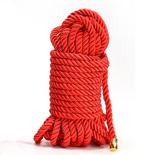 Красная бондажная веревка для шибари «Shibari Pratice Rope» от «LOCKINK»