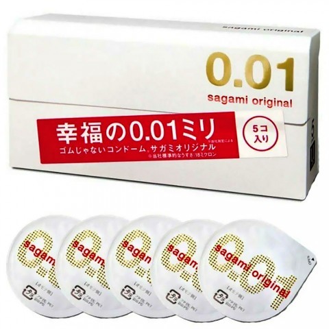 Презервативы полиуретановые Sagami Original 0.01 (5 шт.) Презервативы полиуретановые Sagami Original 0.01 (5 шт.)