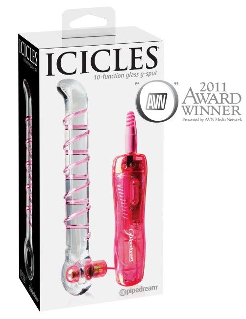 Вибратор стеклянный ICICLES № 4 для тимуляции точки G Вибратор стеклянный ICICLES № 4 для тимуляции точки G