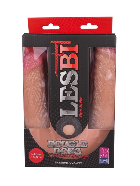 Двусторонний фаллоимитатор FLEX&FIX (46 см)