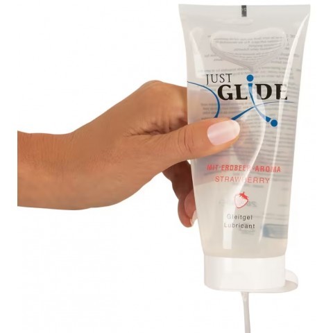 Лубрикант на водной основе Just Glide Strawberry с ароматом клубники (200 ML) 