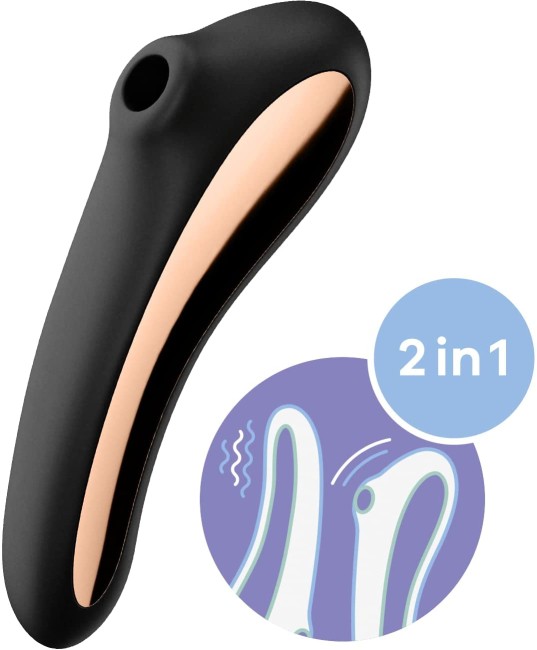 Вакуум-волновой стимулятор + вибратор «Dual Kiss» от «Satisfyer» 