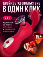 Вибратор вакуумный клиторальный 2 в 1 