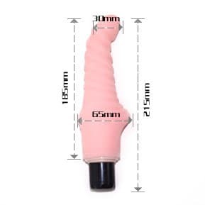 Вибромассажер водонепроницаемый с ребрами (18,5 см) Вибромассажер водонепроницаемый с ребрами (18,5 см)