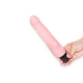 Вибромассажер водонепроницаемый с ребрами (18,5 см) Вибромассажер водонепроницаемый с ребрами (18,5 см)