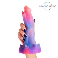 Светящийся в темноте фаллоимитатор с шипами от «Magic Hero» (17 см)  