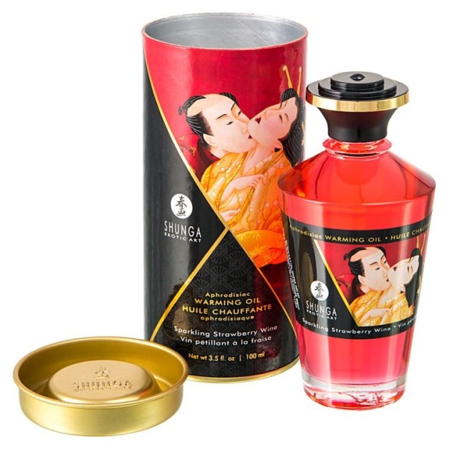 Согревающее массажное масло с афродизиаками, c ароматом клубничного вина от «SHUNGA» (100 ML) Согревающее массажное масло с афродизиаками, c ароматом клубничного вина от «SHUNGA» (100 ML)