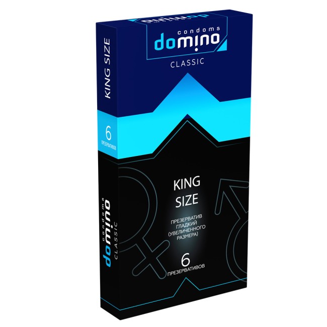 Презервативы увеличенного размера DOMINO Classic King size (6 шт.) Презервативы увеличенного размера DOMINO Classic King size (6 шт.)