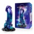Фиолетово-зелёный фаллоимитатор от «Magic Hero» (13 см)  