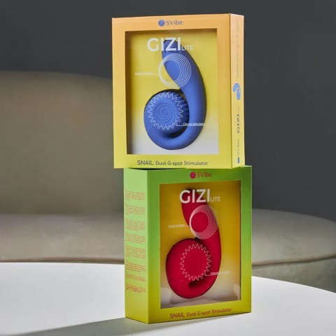 Двойной стимулятор точки G «Snail GIZI Lite juicy blueberry» от «SVibe» (голубой) Двойной стимулятор точки G «Snail GIZI Lite juicy blueberry» от «SVibe» (голубой)