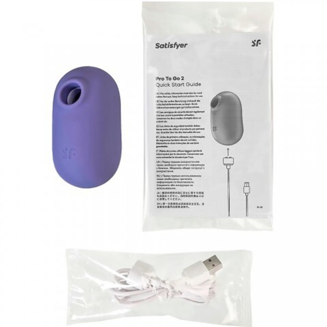Вакуум-волновой стимулятор с вибрацией «Pro To Go 2» от «Satisfyer» (фиолетовый)