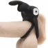 Вибронасадка с кольцом «Cock Ring» от «Happy Rabbit» (чёрная)