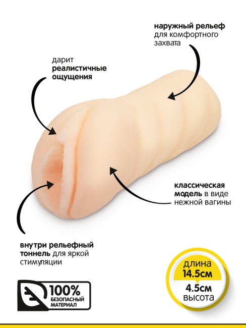 Мастурбатор-вагина от «Brazzers» (14.5х4.5 см)  Мастурбатор-вагина от «Brazzers» (14.5х4.5 см)