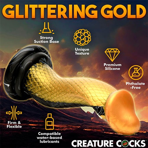 Фаллоимитатор Золотая мамба «Golden Mamba Dildo»  Фаллоимитатор Золотая мамба «Golden Mamba Dildo»