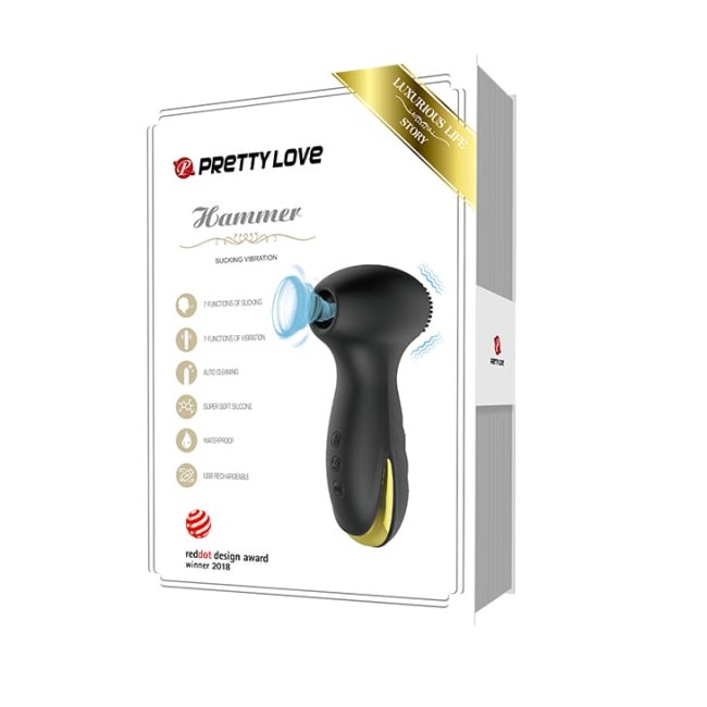  Клиторальный вакуумный массажер+вибратор «Hammer»