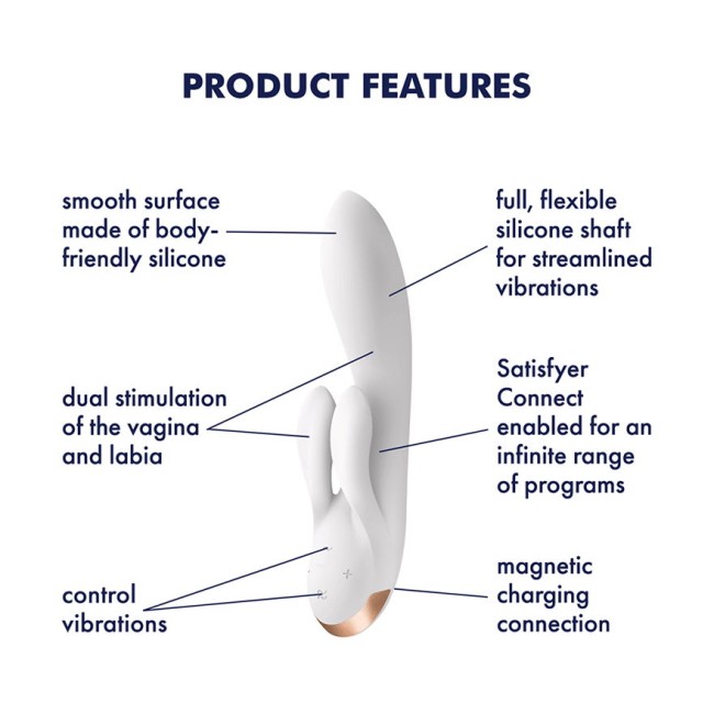 Вибратор-кролик «Double Flex» от «Satisfyer» Вибратор-кролик «Double Flex» от «Satisfyer»