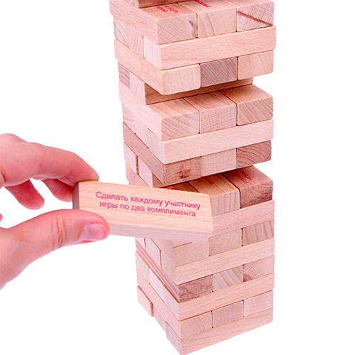 Падающая башня с заданиями для взрослых Падающая башня с заданиями для взрослых