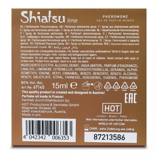 Женские духи с феромонами «Lime» от «Shiatsu» 15 ML