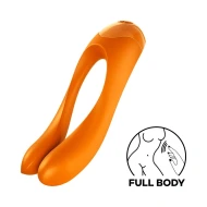 Мини-вибратор на палец «Candy Cane» от «Satisfyer» (оранжевый)